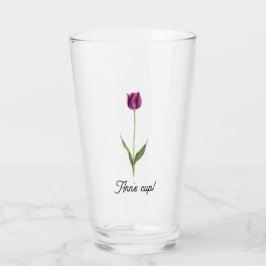 Persoonlijke Elegante Paarse Tulp Glas