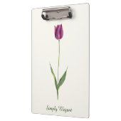 Persoonlijke Elegante Paarse Tulp Klembord (Links)