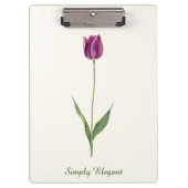 Persoonlijke Elegante Paarse Tulp Klembord (Voorkant)