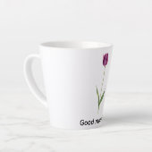 Persoonlijke Elegante Paarse Tulp Latte Mok (Linkerhoek)