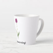 Persoonlijke Elegante Paarse Tulp Latte Mok (Rechterhoek)