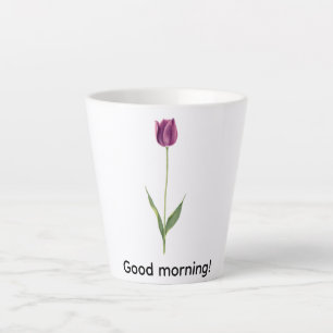 Persoonlijke Elegante Paarse Tulp Latte Mok