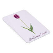 Persoonlijke Elegante Paarse Tulp Magneet (Rechterzijde)