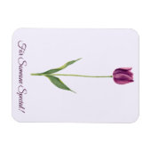 Persoonlijke Elegante Paarse Tulp Magneet (Horizontaal)