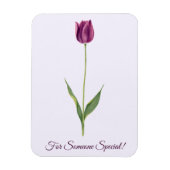 Persoonlijke Elegante Paarse Tulp Magneet (Verticaal)