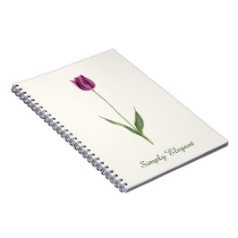Persoonlijke Elegante Paarse Tulp Notitieboek