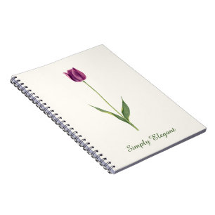 Persoonlijke Elegante Paarse Tulp Notitieboek