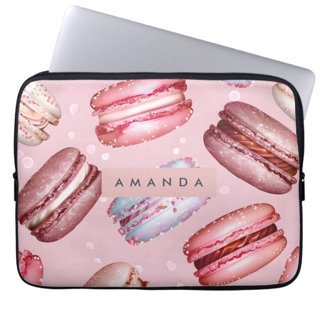 Persoonlijke Elegante Pastel Macaron Laptop Sleeve (Voorkant)