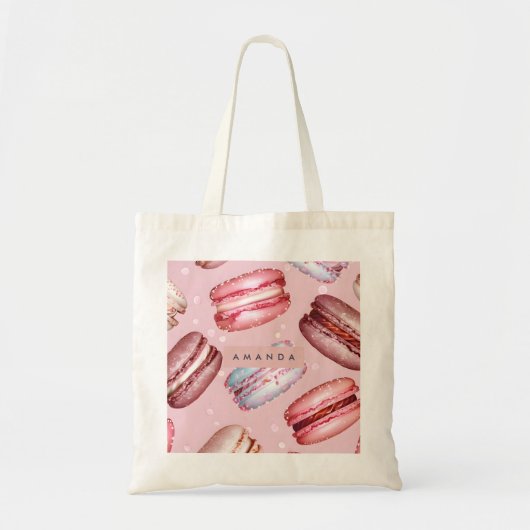 Persoonlijke Elegante Pastel Macaron Tote Bag (Voorkant)