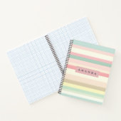 Persoonlijke Elegante Pastelkleurige Macaron Stree Notitieboek (Binnen)