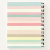 Persoonlijke Elegante Pastelkleurige Macaron Stree Notitieboek (Achterkant)