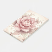 Persoonlijke Elegante Roze Bloemige Post-it® Notit Notes (Schuin)
