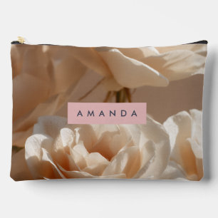 Persoonlijke Elegante Roze Crème Rozen Bloemen Etui