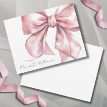 Persoonlijke Elegante Roze Strik Bedankt