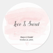 Persoonlijke Elegante Roze Waterverf Sticker (Voorkant)