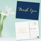 Persoonlijke Elegante Script Afstudeer Dankjewel Briefkaart