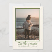 Persoonlijke Elegante Stijlvolle Cute Groene Kerst Feestdagenkaart (Voorkant)