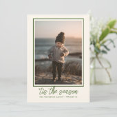 Persoonlijke Elegante Stijlvolle Cute Groene Kerst Feestdagenkaart (Staand voorkant)