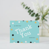 Persoonlijke Elegante Stippen Dank Je Wel Briefkaart (Staand voorkant)