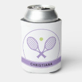 Persoonlijke Elegante Tennisracket en Bal Schattig Blikjeskoeler (Blikje Achterkant)