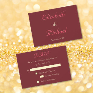 Persoonlijke Elegante Trouw-RSvp Uitnodigingskaart RSVP Kaartje
