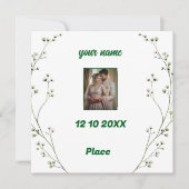 Persoonlijke Elegante Trouw Uitnodiging (Voorkant)