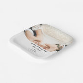 Persoonlijke Elegante Trouwfeest Papieren Bord (Gebogen)