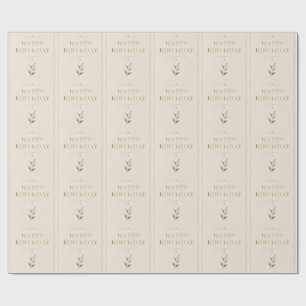 Persoonlijke Elegante Verjaardag met Antieke Goud Cadeaupapier