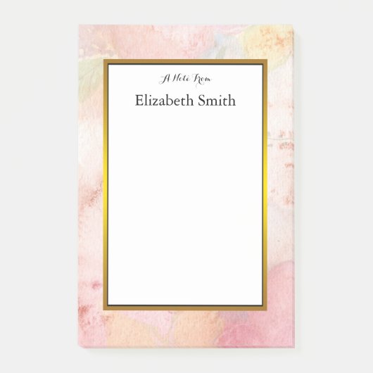 Persoonlijke elegante Waterverf Post-it® Notes (Voorkant)