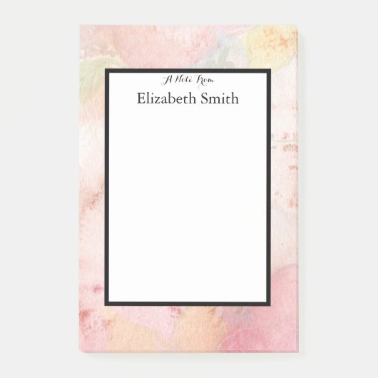 Persoonlijke elegante Waterverf Post-it® Notes (Voorkant)