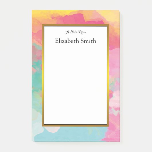 Persoonlijke elegante Waterverf Post-it® Notes (Voorkant)