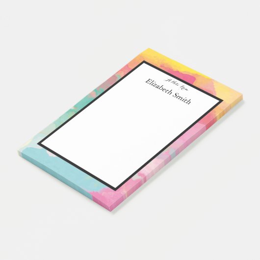 Persoonlijke elegante Waterverf Post-it® Notes (Schuin)