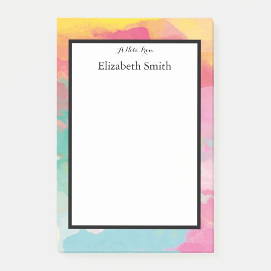 Persoonlijke elegante Waterverf Post-it® Notes (Voorkant)