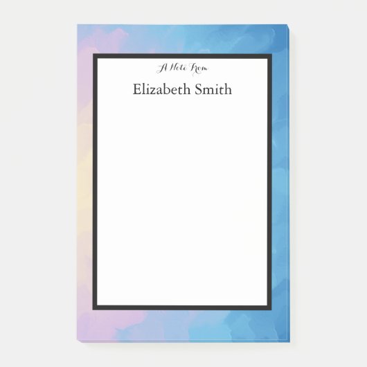Persoonlijke elegante Waterverf Post-it® Notes (Voorkant)