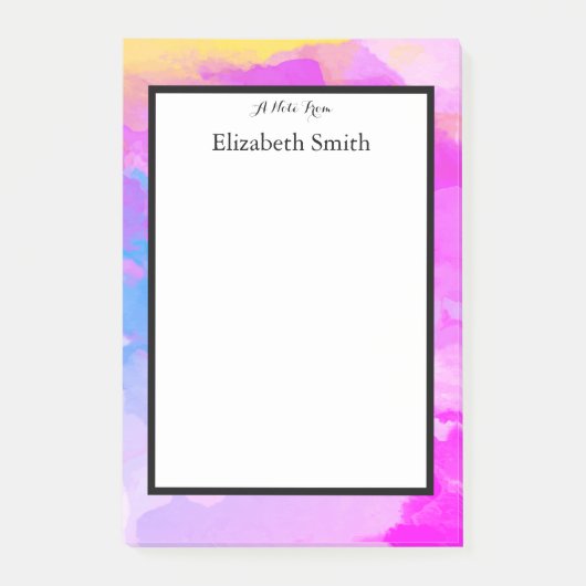 Persoonlijke elegante Waterverf Post-it® Notes (Voorkant)