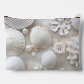 Persoonlijke Elegante Witte Schelp en Parel Etui (Achterkant)
