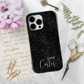 Persoonlijke Elegante Zwarte Luipaard iPhone Hoesje