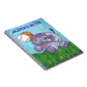 Persoonlijke Elephant Baseball Star Notitieboek (Rechterzijde)