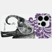 Persoonlijke Elephant Damask Case-Mate iPhone Case (Achterkant (horizontaal))