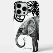 Persoonlijke Elephant Damask Case-Mate iPhone Case (Achterkant)