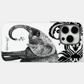 Persoonlijke Elephant Damask Case-Mate iPhone Case (Achterkant (horizontaal))