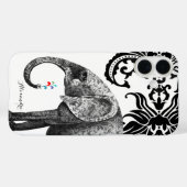 Persoonlijke Elephant Damask Case-Mate iPhone Case (Achterkant (horizontaal))