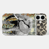 Persoonlijke Elephant Damask Case-Mate iPhone Case (Achterkant (horizontaal))