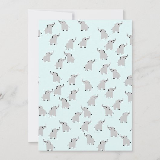 Persoonlijke Elephant Notecards Bedankkaart (Achterkant)