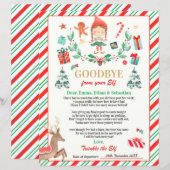 Persoonlijke Elf Goodbye Letter Elf Holiday Card (Voorkant / Achterkant)