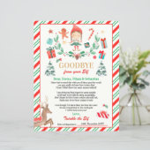Persoonlijke Elf Goodbye Letter Elf Holiday Card (Staand voorkant)