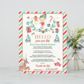 Persoonlijke Elf Return Letter Elf Holiday Card (Staand voorkant)