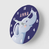 Persoonlijke ellefant wandklok (Hoek)