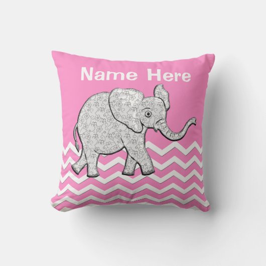 Persoonlijke ellephant-cadeaus voor babymeisjes Pi Kussen (Voorkant)