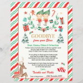 Persoonlijke Elves Goodbye Letter Elf Holiday Card (Voorkant / Achterkant)